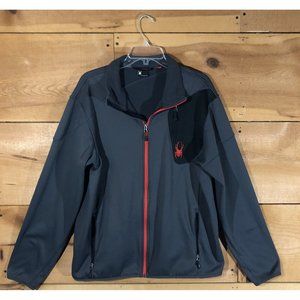Spyder Full Zip Fleece Lightweight Jacket Mens Size XL Black Widow Outdoors